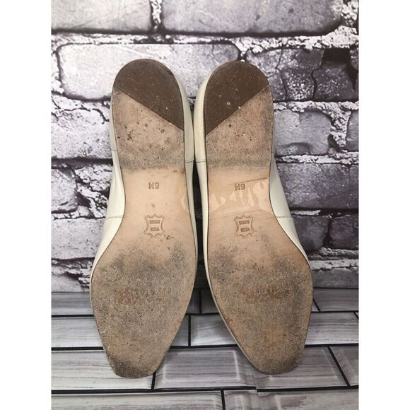 Enzo Angiolini Liberty Ivory Cream Leather Square Toe Loafers Flats Women Sz 6M - Picture 10 of 16